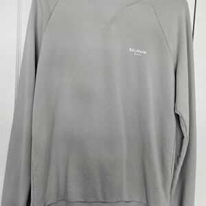 Balmain Paris Men’s Light Gray Sweatshirt